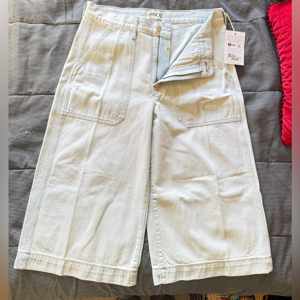 NWT Etica Darcy Culotte-Light Denim